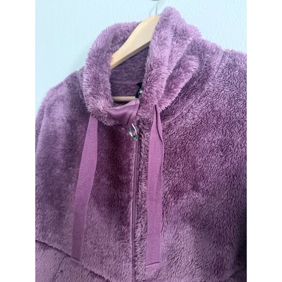 SPYDER new Bailey purple pink faux sherpa fluffy cozy Bailey full zip jacket - Picture 6 of 9